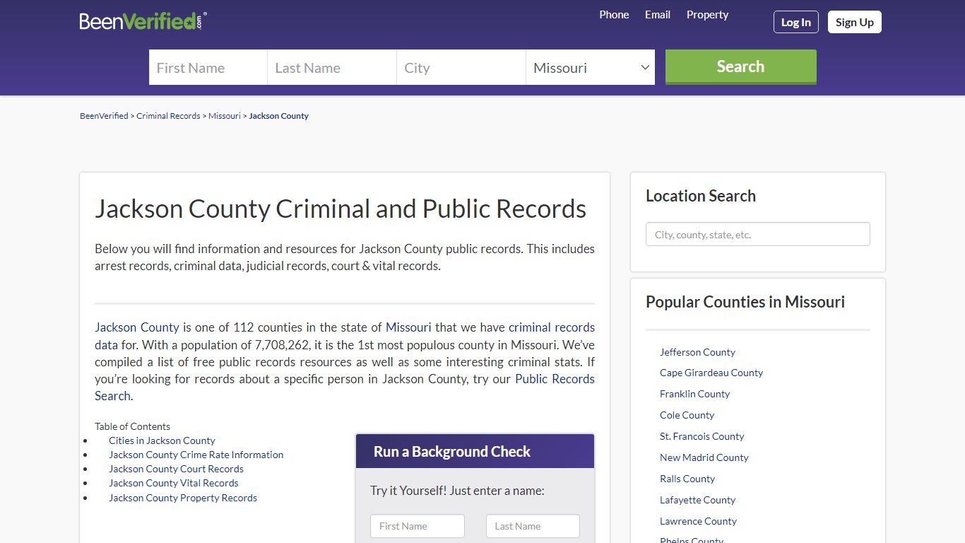 Jackson County Arrest Records in MO - Court & Criminal Records ...